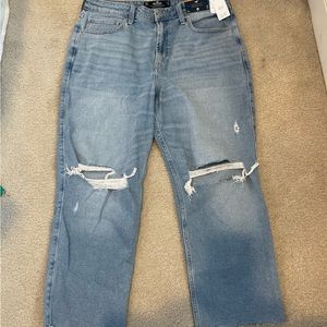 High rise straight jeans